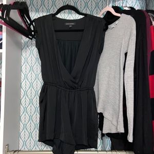 Black Deep V Romper